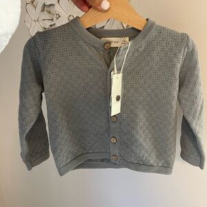 Quincy Mae Charcoal Kids Cardigan